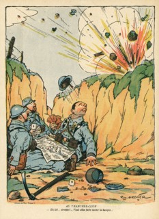 Dessin humoristique paru dans La Baïonnette n°38 du 23 mars 1916