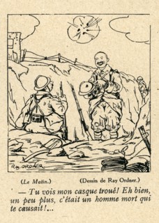 Dessin humoristique paru dans La Baïonnette n°38 du 23 mars 1916