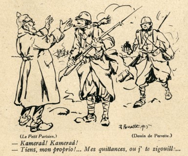 Drawing on published in La Baïonnette in 1916