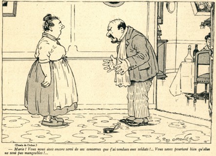 Drawing on published in La Baïonnette in 1916