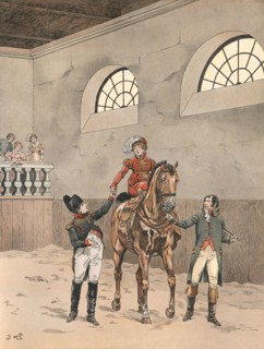 L'impératrice Marie-Louise lors d'une leçon d'équitation, 1810
