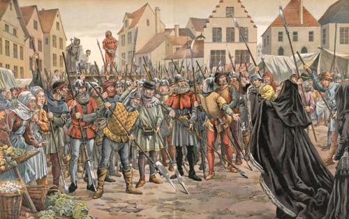 Marie de Bourgogne défendant ses ministres, 1477