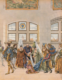 Marguerite d'Autriche est présentée au dauphin Charles, 1483