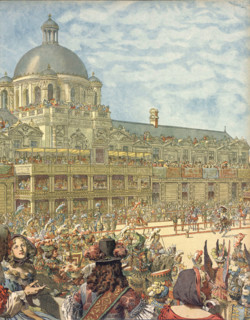 Carrousel organisé par Louis XIV au Louvre