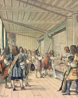 Louis XIV se rend à la Manufacture des Gobelins