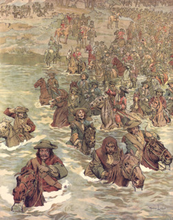 Le passage du Rhin par Louis XIV, 1672