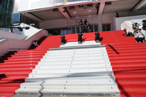 2026 Cannes Film Festival, red carpet set-up