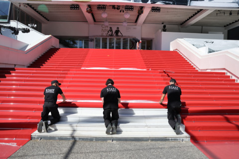 2026 Cannes Film Festival, red carpet set-up