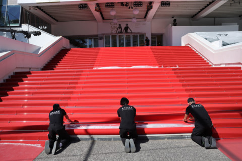 2026 Cannes Film Festival, red carpet set-up