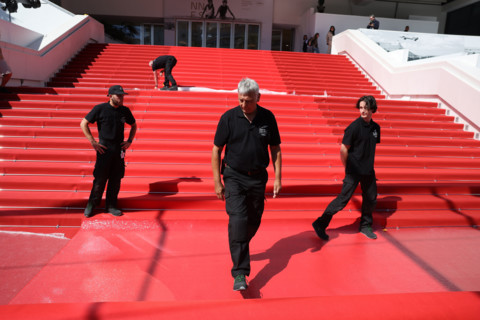 2026 Cannes Film Festival, red carpet set-up