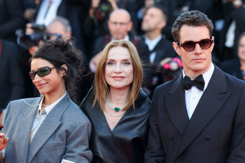 Odessa A'zion, Isabelle Huppert and Connor Swindells