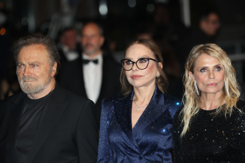 Franco Nero, Ornella Muti (in Solangel), Isabella Ferrari (in custom Saint Laurent), attend the
