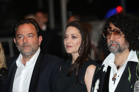 Thomas Verhaeghe, Marion Cotillard (in custom Chanel), Bertrand Mandico, attend the "Roma Elastica"