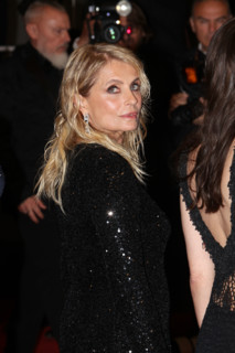 Isabella Ferrari (in custom Saint Laurent) attends the "Roma Elastica" screening during the 79th