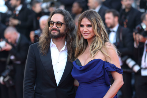 Heidi Klum (in Vivienne Westwood) and Tom Kaulitz attend the "La Bataille De Gaulle: L'Âge De Fer"