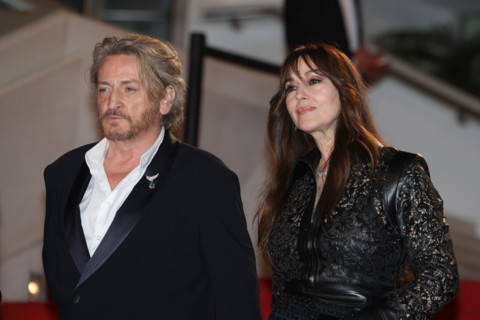 Benoit Magimel and Monica Bellucci (in Fendi) attends the "Histoires De La Nuit" (The Birthday