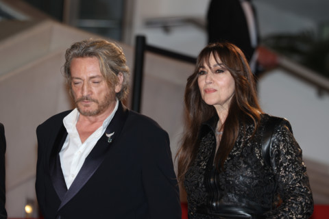 Benoit Magimel and Monica Bellucci (in Fendi) attends the "Histoires De La Nuit" (The Birthday