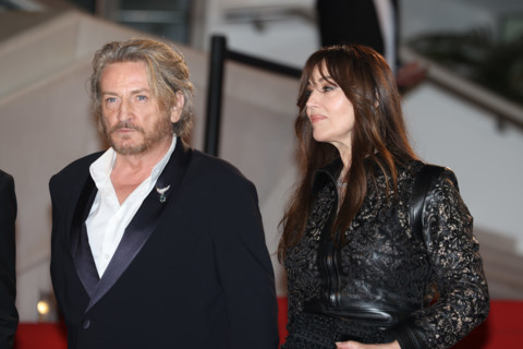 Benoit Magimel and Monica Bellucci (in Fendi) attends the "Histoires De La Nuit" (The Birthday