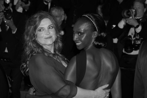 Agnès Jaoui and Eye Haïdara attends the "Histoires De La Nuit" (The Birthday Party) screening