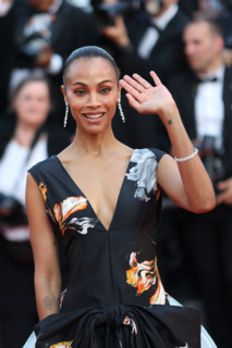 Zoe Saldaña (in Chanel) attends the closing ceremony of the 79th annual Cannes Film Festival at