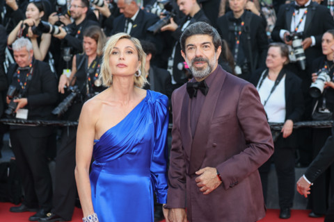 Italian actress Anna Ferzetti (in Valentino) and italian actor Pierfrancesco Favino at Closing