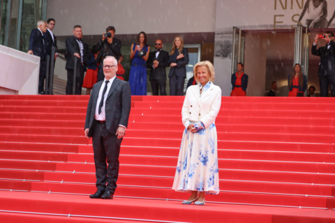 Cannes Film Festival director Thierry Frémaux and Cannes President Iris Knobloch attend the "Fjord"