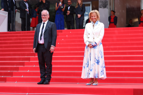 Cannes Film Festival director Thierry Frémaux and Cannes President Iris Knobloch attend the "Fjord"