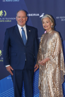 Prince Albert II of Monaco and Kristin Scott Thomas