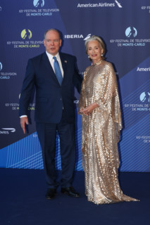 Prince Albert II of Monaco and Kristin Scott Thomas