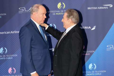 Prince Albert II of Monaco and Michel Drucker