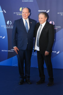 Prince Albert II of Monaco and Michel Drucker