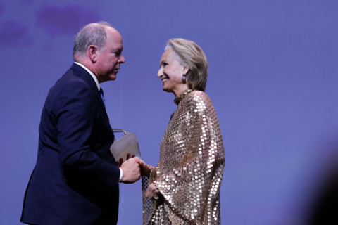 Prince Albert II of Monaco and Kristin Scott Thomas