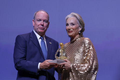 Prince Albert II of Monaco and Kristin Scott Thomas