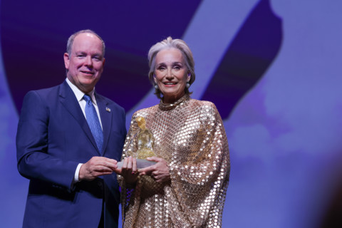 Prince Albert II of Monaco and Kristin Scott Thomas