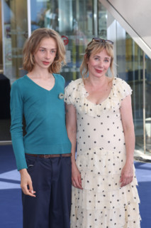 Julie Depardieu with her son Billy Blanchard