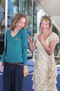 Julie Depardieu with her son Billy Blanchard