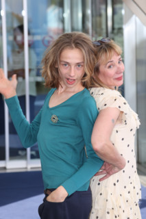 Julie Depardieu with her son Billy Blanchard