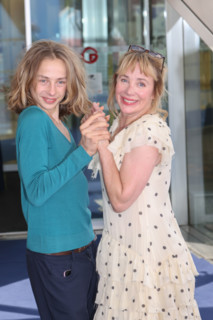 Julie Depardieu with her son Billy Blanchard
