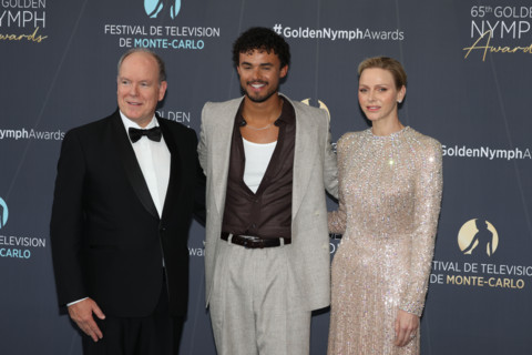 Prince Albert II of Monaco, Matthew Broome and Princess Charlene of Monaco