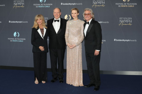 Prince Albert II of Monaco, Princess Charlene of Monaco with Goldie Hawn and Kurt Russell