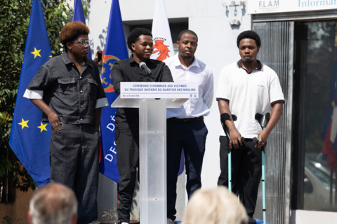 Ceremony to honour the victims of the fire of Nice (18 July 2024)