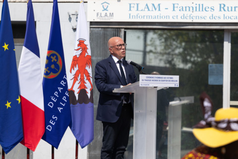 Ceremony to honour the victims of the fire of Nice (18 July 2024)