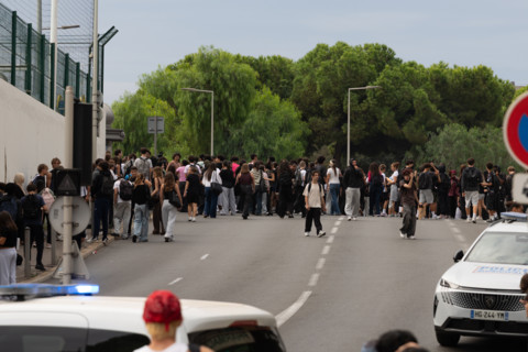 Manifestation lycéenne à Nice, le 29 septembre 2026