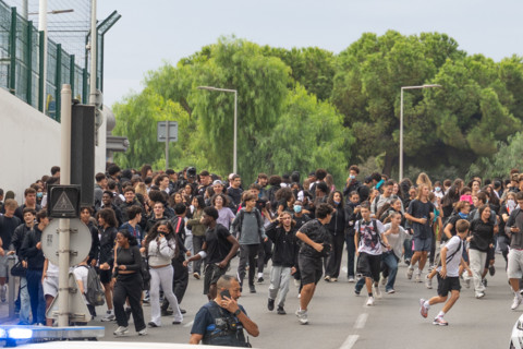 Manifestation lycéenne à Nice, le 29 septembre 2026