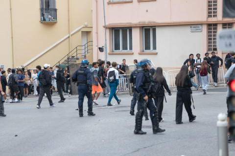 Manifestation lycéenne à Nice, le 29 septembre 2026