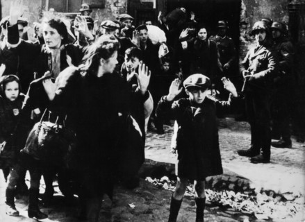 Poles being led into captivity, Warsaw ghetto (1944).