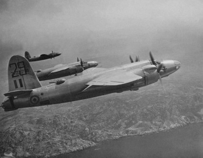 French Glenn L. Martin B-26 Marauder medium bombers, 1944.
