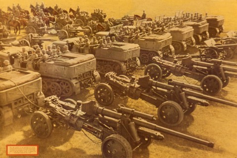 Procession of a German mechanized division, ca. 1938.
