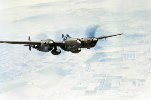 Lockheed P-38F fighter of the US Air Force, 1943