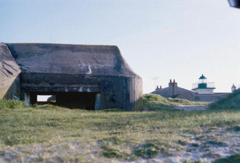 Mur de l'Atlantique, blockhaus allemand, Normandie, 1943-44.